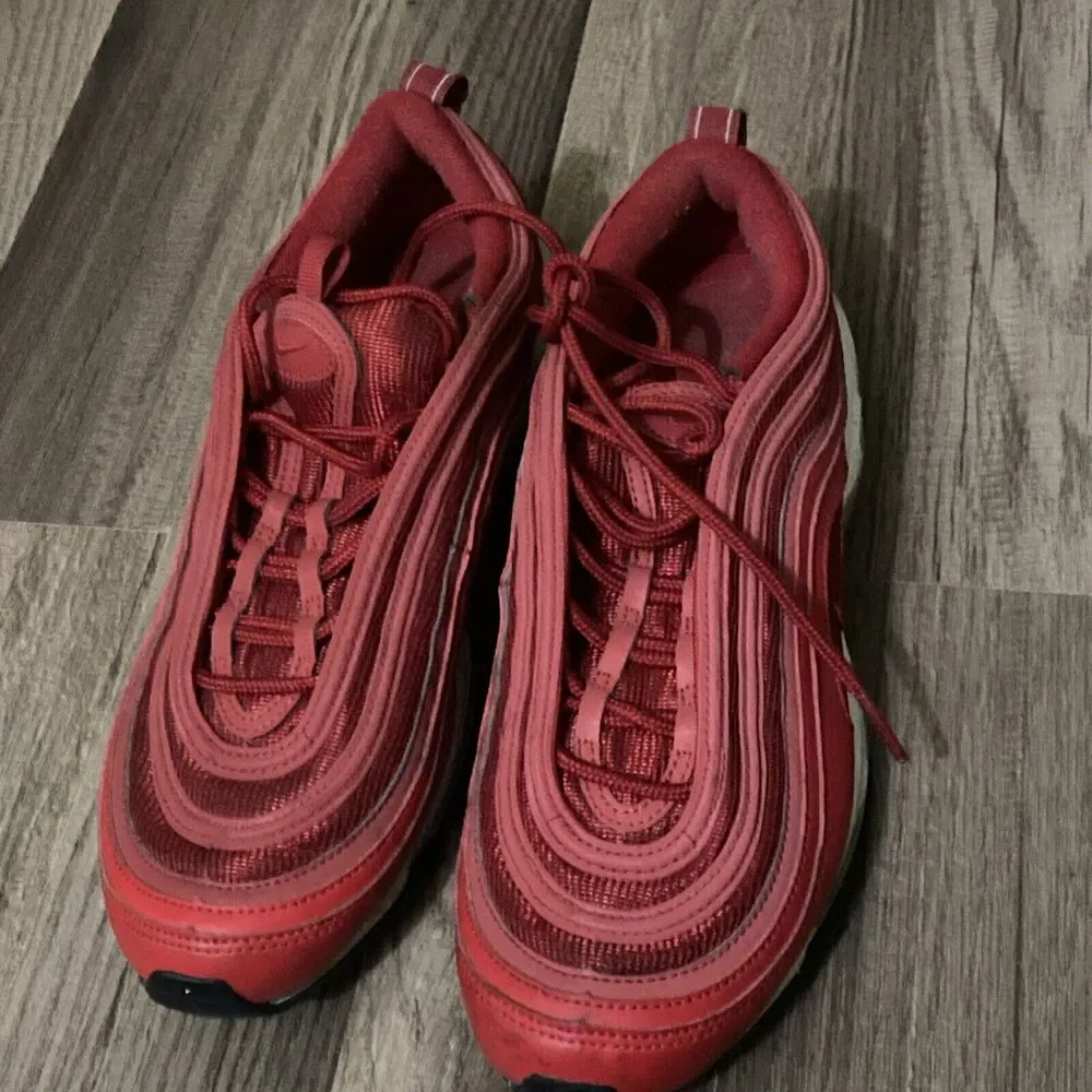 Nike Air Max 97 University Red Gym Red Black CQ9896-600 Womens Size 8.5 - Picture 2 of 12